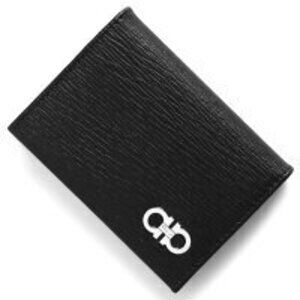 Salvatore Ferragamo Revival Double Gancini Wallet Holder Black